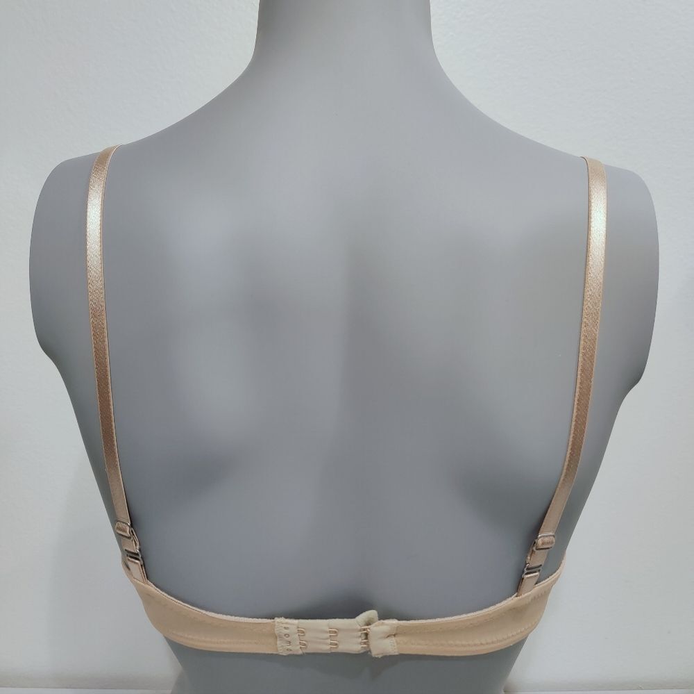 Soma 79984 Tan/Nude Lace Sequin Mesh Overlay Lightly Lined Bra,  32C - Picture 6 of 16